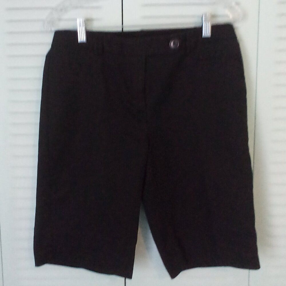 COUNTERPARTS BLACK DRESS BERMUDA SHORTS 10P COTTON 4-POCKETS ZIP 2 BUTTONS Golf